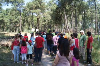 Momento de la marcha hacia el Monasterio de Yuste.